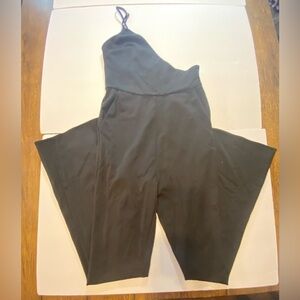 Hours One Shoulder Black Flare Jumpsuit Size Small B6